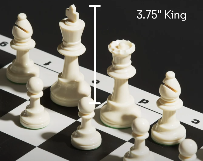White Chess Pieces on a Silicone Board from the "Best Chess Set Ever"
